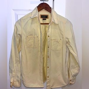 Eddie Bauer Yellow Corduroy Button Up Shirt